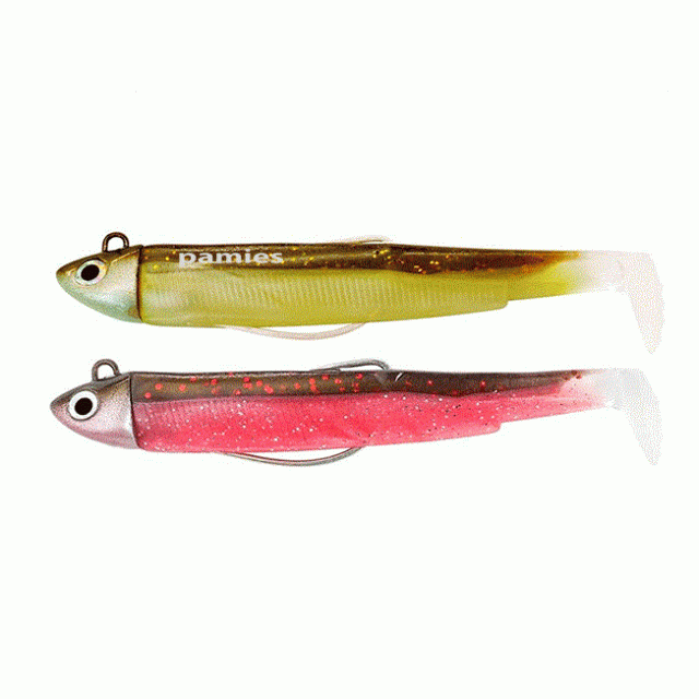 tienda pesca deportiva,señuelos,señuelos de vinilo,Fiiish Black Minnow 120 Doble Combo Shore 18 g  Sparkling Brown Pink