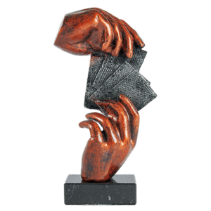 Trofeo cartas baraja P-6609. Disponibles 3 tamaños