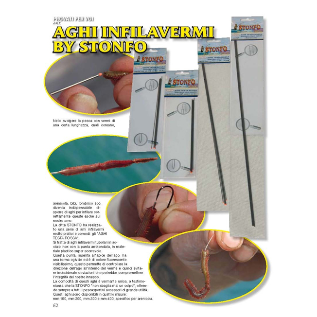 Stonfo agujas para cebo punta blanca (Ø 1 mm largo 300 mm) - Imagen 3