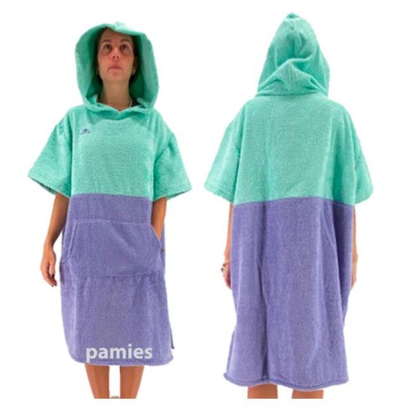 Turbo Poncho Bicolor Turquesa Violeta