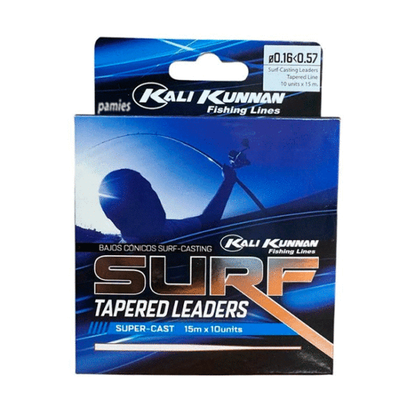 Kali Kunnan puentes línea Surf Tapered Leaders Transparente (10 x 15 m)