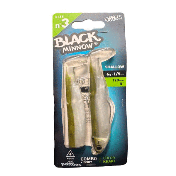 Fiiish Black Minnow 120 Doble Combo Shallow 6g Kaki