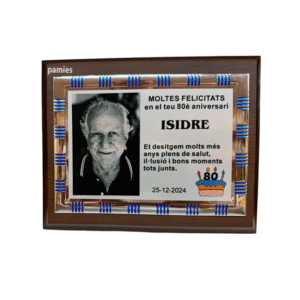 Placa homenaje estuche grabado color (sublimación). Z-9731C. Disponibles 3 tamaños