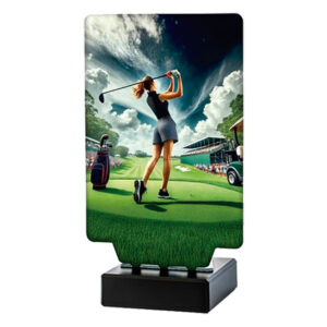 Trofeo golf femenino N-347531. Disponibles 3 tamaños