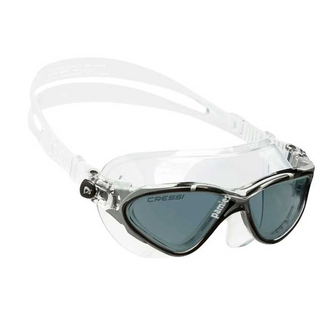 Cressi gafas Planet Swim Googles Clear Black Silver Smoked Lens