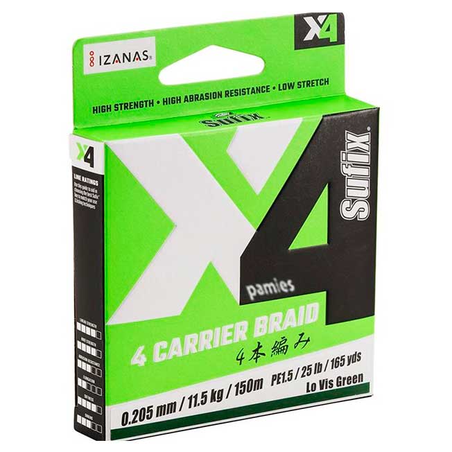 Sufix trenzado X4 SFX Grenn (135 m)