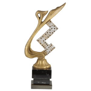 Trofeo dominó resina C-6974. Disponibles 3 tamaños