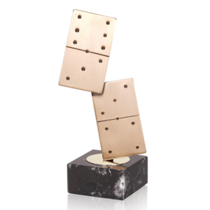 Trofeo dominó S276-0538. Disponibles 3 tamaños